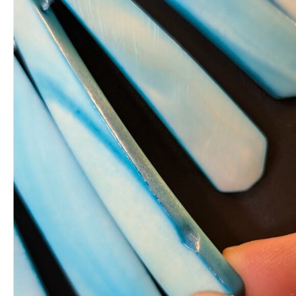 Erica Lyons Blue Shell Collar Necklace - Picture 5 of 6